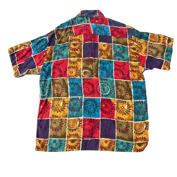 Londonderry New York London Men's XL Short Sleeve Button Down Shirt Floral vtg - Picture 3 of 5